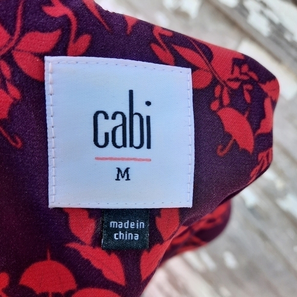 🌟 CAbi 3258 Cameo Plum Split layer Blouse Tank Top size medium - Picture 6 of 7